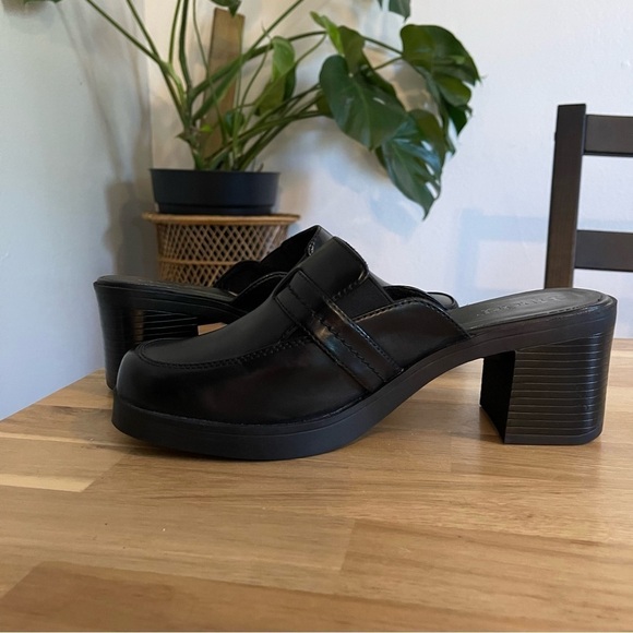 Mudd Y2K 96's / 2000 Chunky Heel Slide Clogs in Black Size 9.5 Bratz Fall - Picture 5 of 6